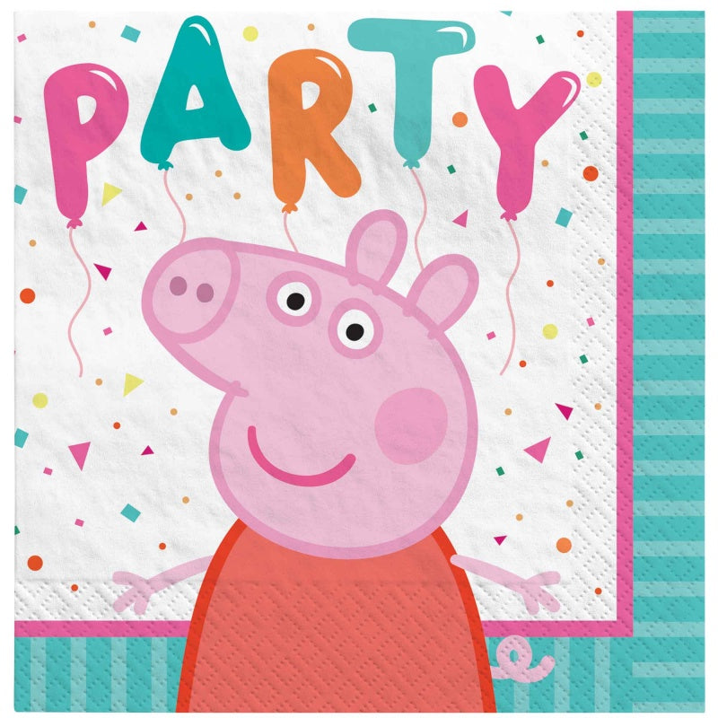 Peppa Pig Confetti Beverage Napkins Pack Of 16