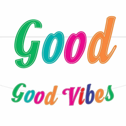 Good Vibes 70's Good Vibes Letter Banner
