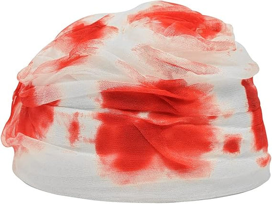 BLOODY HEAD BANDAGE HAT W/SHARDS