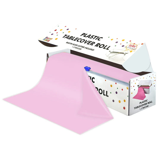 Baby Pink Cut to Size Plastic Tablecloth