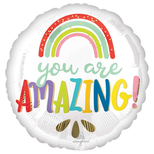 Foil Balloon 45cm(18") You Are Amazing Rainbow