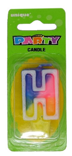 Rainbow Alphabet Candle H