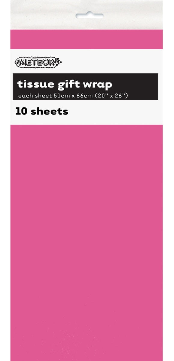 10 Tissue Sheets - Hot Pink