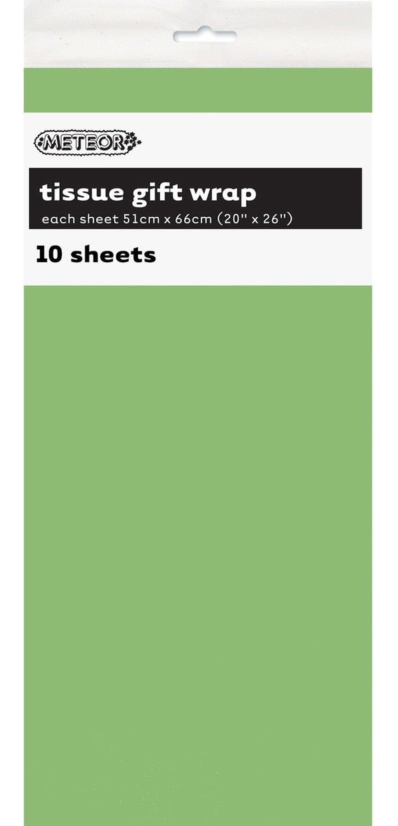 10 Tissue Sheets - Apple Green