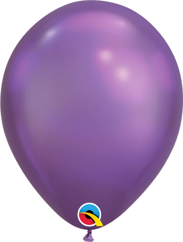 7" BALLOON CHROME PURPLE PACK OF 100