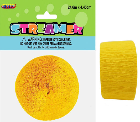 Crepe Streamer Sunflower Yellow 1 x 24m (81ft)