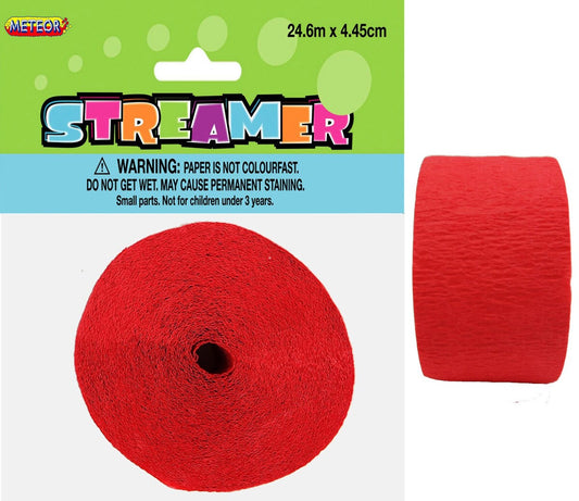 Crepe Streamer Ruby Red 1 x 24m (81ft)
