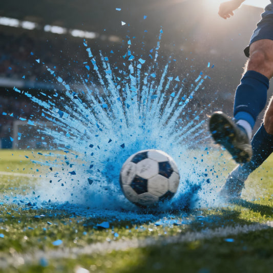 Gender Reveal Soccer Ball - 14cm Pop-Open Ball with Pink & Blue Powder for Gender Reveal Parties