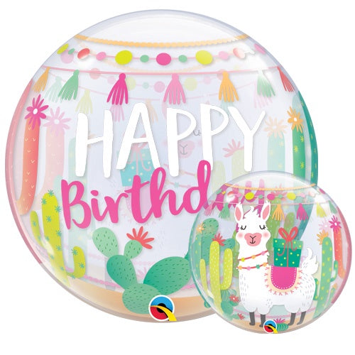 Bubble Balloon 22" Llama Birthday Party