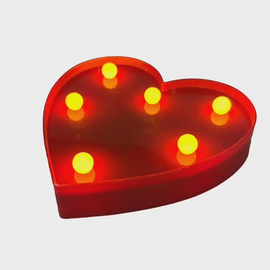 LED Heart Light – Red Marquee Party Decoration (16 x 15.5cm) – Pack of 1