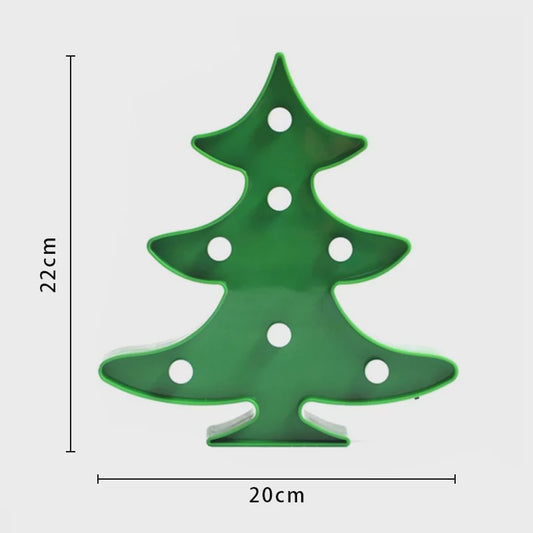 Christmas Tree LED Light – 22cm x 20cm Battery Operated Decorative Lamp