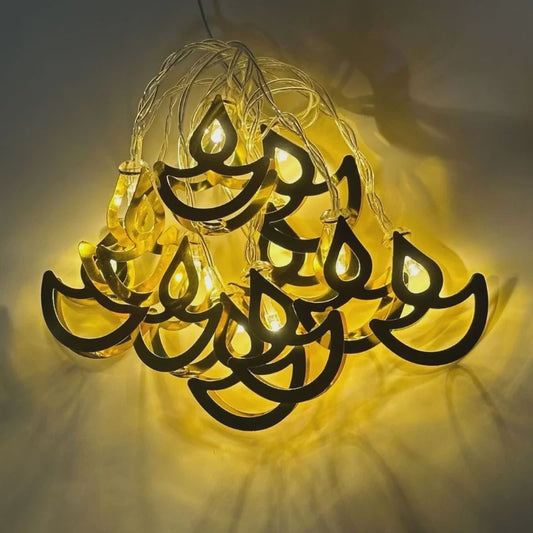 Diwali LED Light String – Diya 1.65M, 10 Lights, Decorative Festive Lighting for Home & Parties
