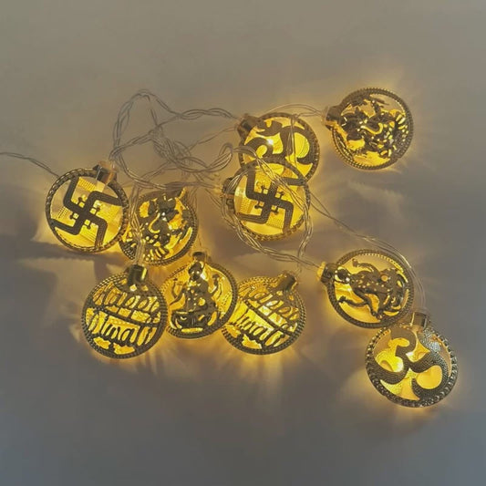 Diwali LED Light String 1.65M, 10 Diya Lights – Decorative Festive Lighting for Home & Parties