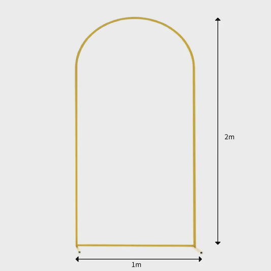 Oval Frame Gold Arch 2m For Hire