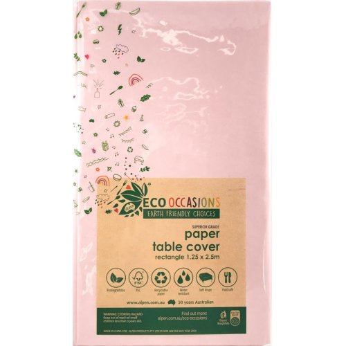 Tablecover PAPER Rectangle 250x125cm LIGHT PINK