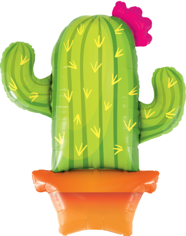 Large Foil Supershape Balloon Foil Potted Cactus 39"
