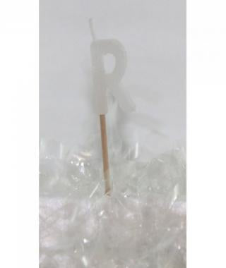 ALPHABET CANDLE #R ASSORTED COLOURS