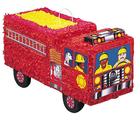 Pinata Fire Engine 23.1cm H x 45cm W x 18cm D (9.1" x 17.7" x 7.1")