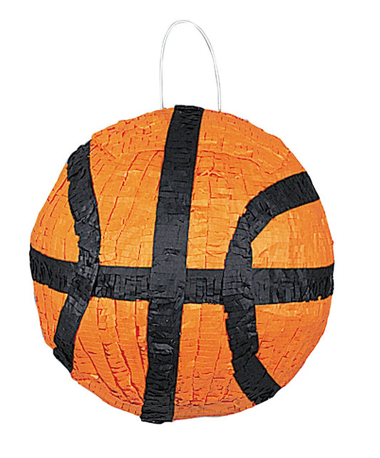 Basketball Piñata – Fun Sports Themed Party Decoration – 25.4 cm (H) x 25.4 cm (W) x 25.4 cm (D) – Perfect for Birthday Parties, Sports Events, or Basketball Themed Celebrations