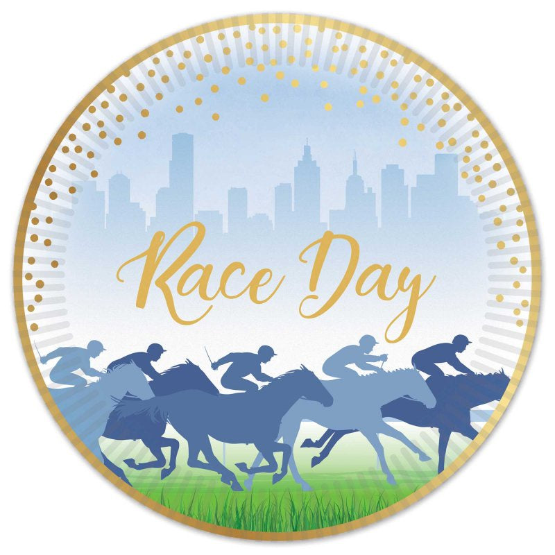 Melbourne Cup Race Day Paper Plates – 23cm (9") Round Party Plates – Pack of 8