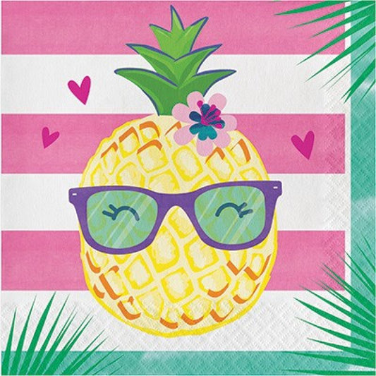Pineapple And Friends Lunch Napkins Pack Of 16