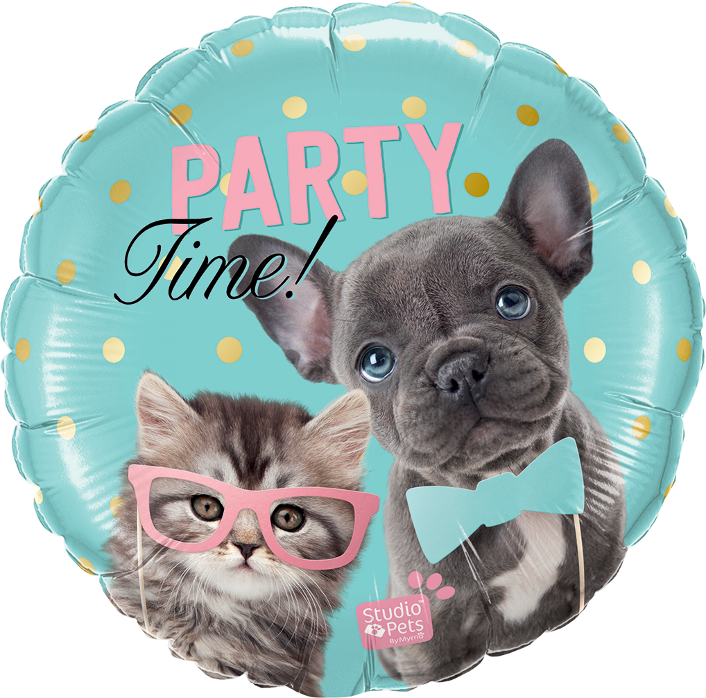 Studio Pets-party Time Pets Foil Balloon 18"
