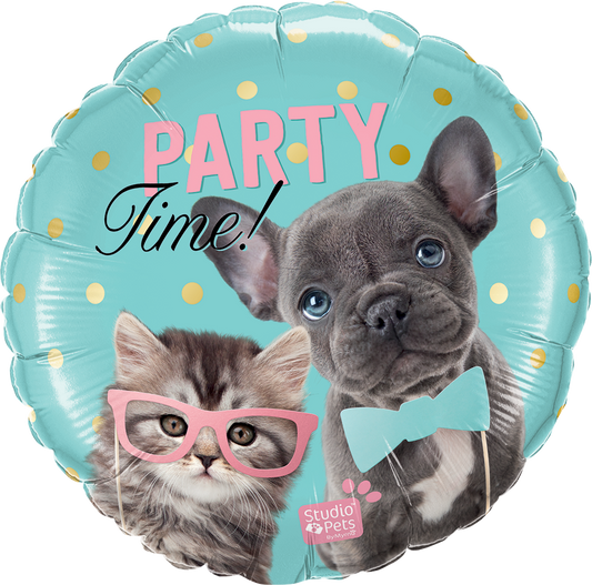 Studio Pets-party Time Pets Foil Balloon 18"
