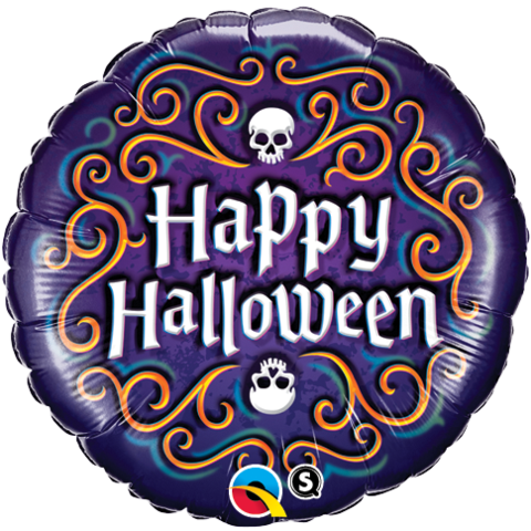 Halloween Skeleton Filigree Foil Balloon 18"(45cm)