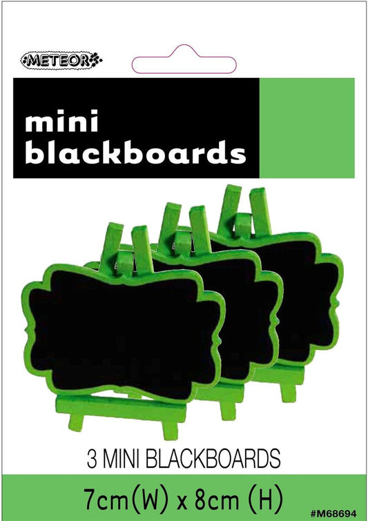 Mini Blackboards Lime Green Pack of 3