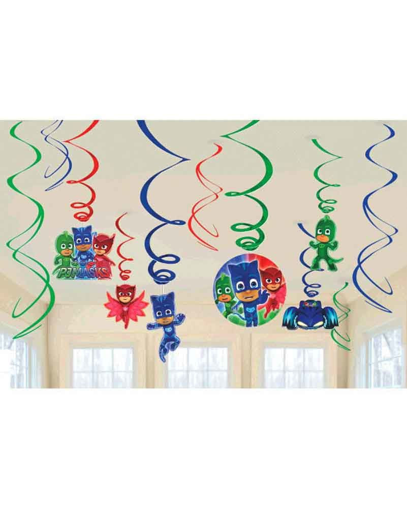 Pj Masks Hanging Swirls Decorations
