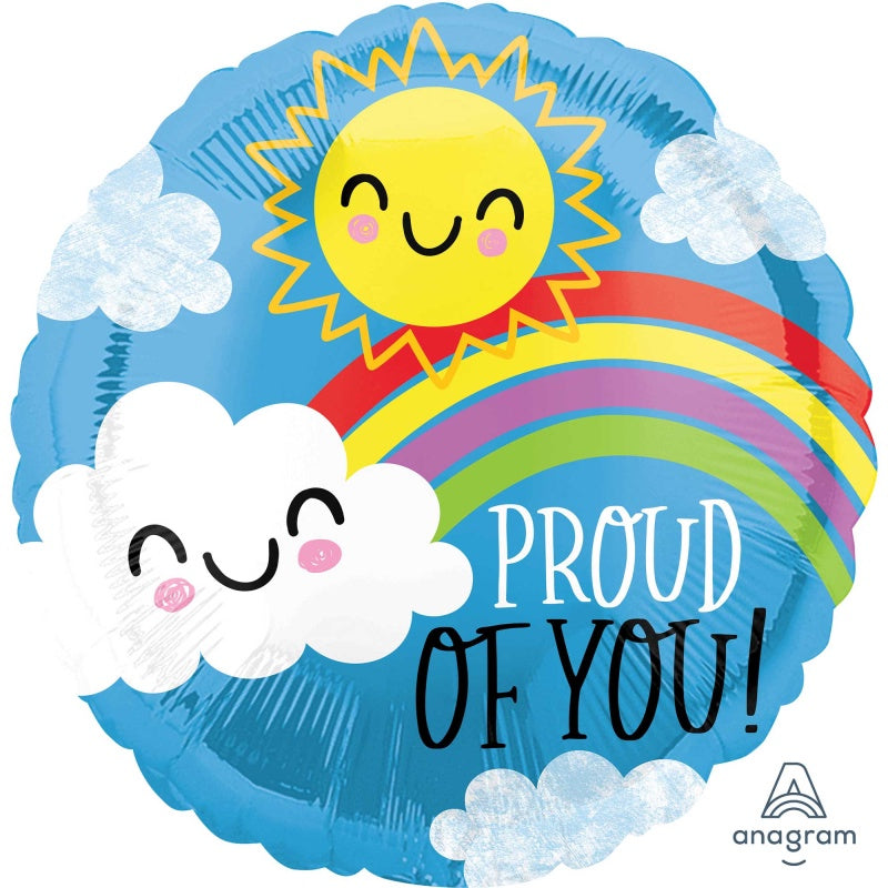 Foil Balloon 45cm(18") Proud of You Happy Sun & Cloud S40