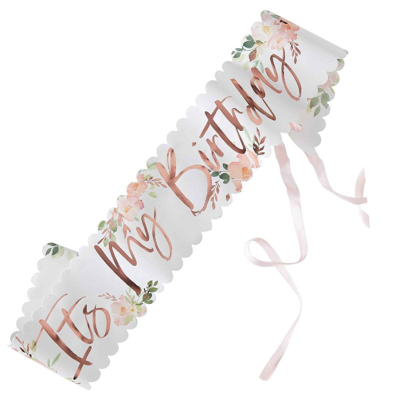 GR Ditsy Floral ts My BDAY Sash