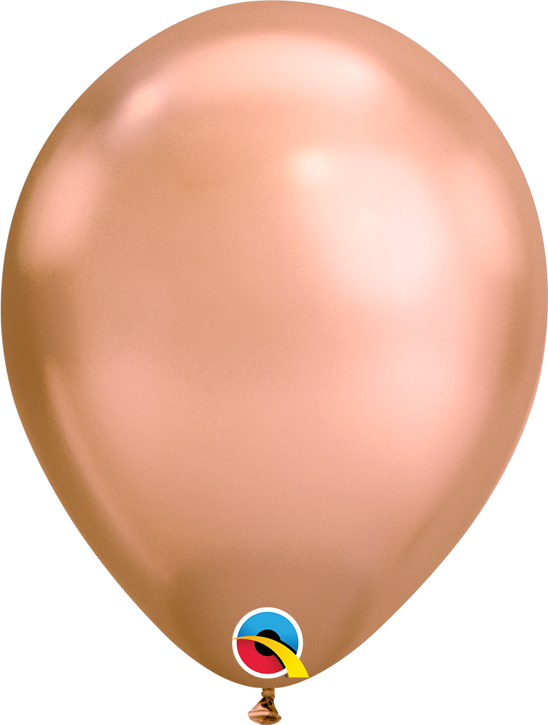 07" CHROME ROSE GOLD PLAIN LATEX BALLOON PACK OF 100