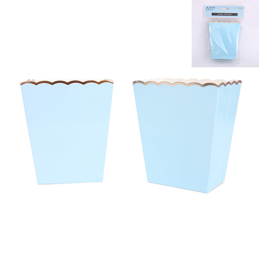 6pk Blue Favour Box - 11cm Long & 9.5cm Wide (top)