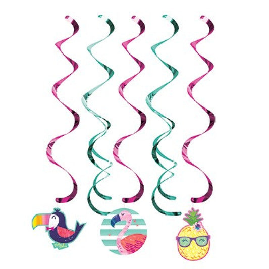 Pineapple And Friends Dizzy Danglers Hanging Swirls Pack Of 5