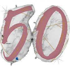 41'' DOUBLE DIGIT MARBLE MATE NUMBERS 50 - ROSE GOLD