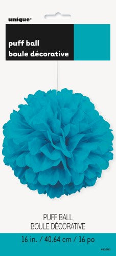 Tissue Paper Puff Ball Decoration Teal 40cm