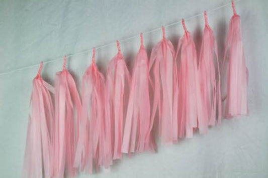 TASSELS TISSUE BABY PINK
