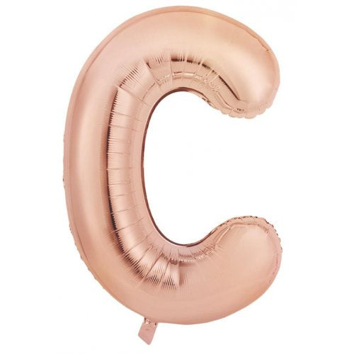 34"(86CM) Decrotex Foil Balloon Alphabet Rose Gold #C