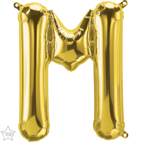 Foil Balloon 16" Letter Gold #M