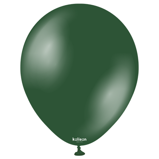Kalisan Metallic Emerald Green Latex Balloons 28cm Pack of 50