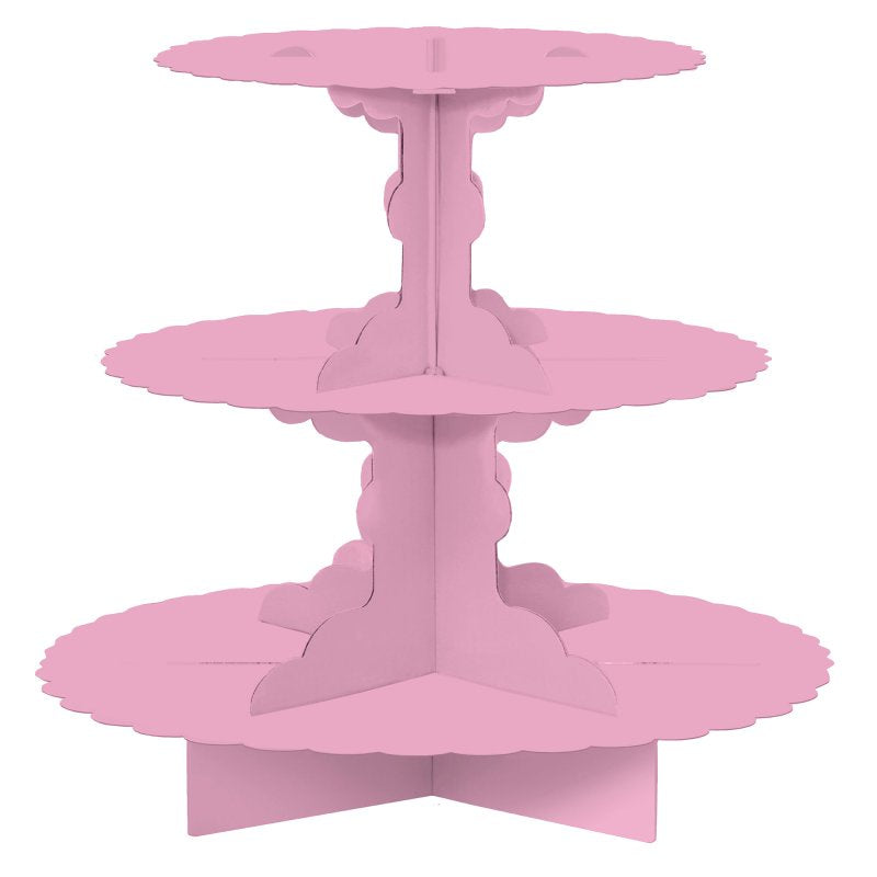 Pink 3 Tier Cupcake Stand 29cm