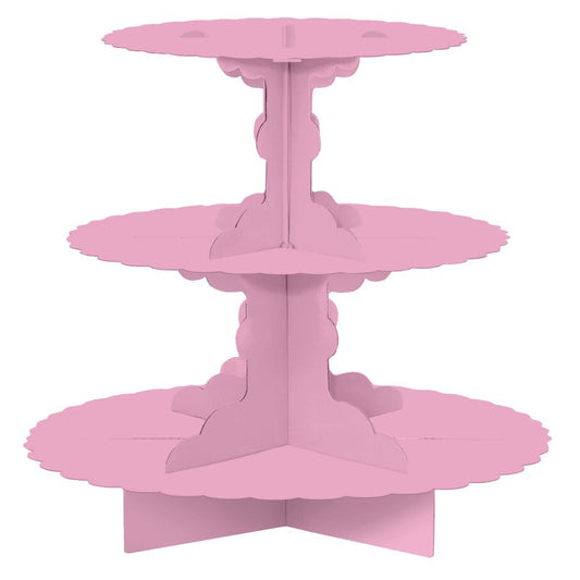 Pink 3 Tier Cupcake Stand 29cm