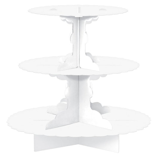 White 3 Tier Cupcake Stand 29cm
