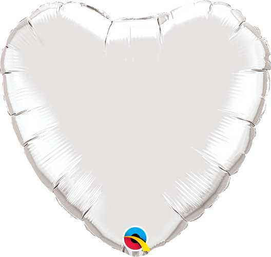 FOIL 36" HEART FOIL SILVER