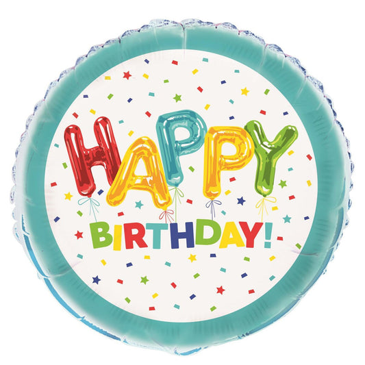 Happy Balloon "Happy Birthday" 45cm (18") Foil Balloon
