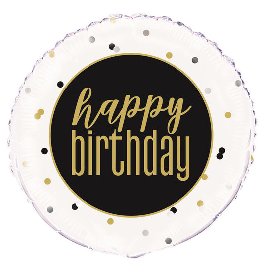 Metallic Birthday "Happy Birthday" 45cm (18") Foil Balloon