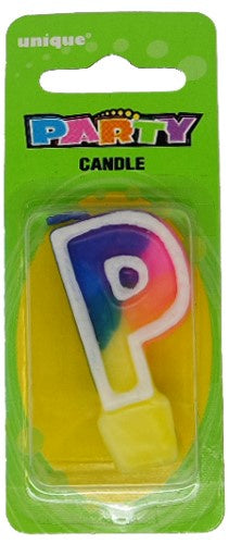 Rainbow Alphabet Candle P