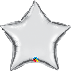 STAR SILVER PLAIN FOIL BALLOON 36"