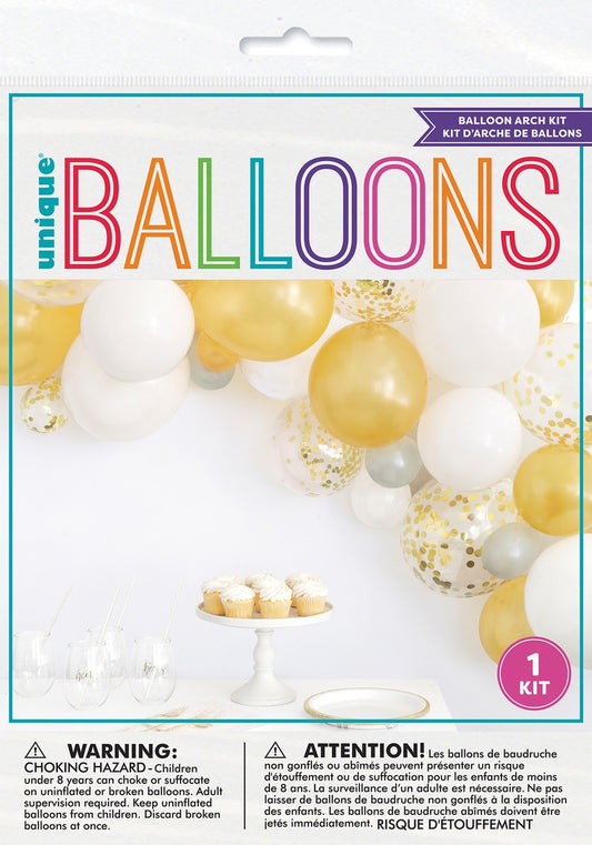 ASSORTED CLEAR WITH CONFETTI BALLOON ARCH KIT